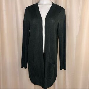 Torrid Green Gables Long Sleeve Ribbed Open Front Cardigan Sweater